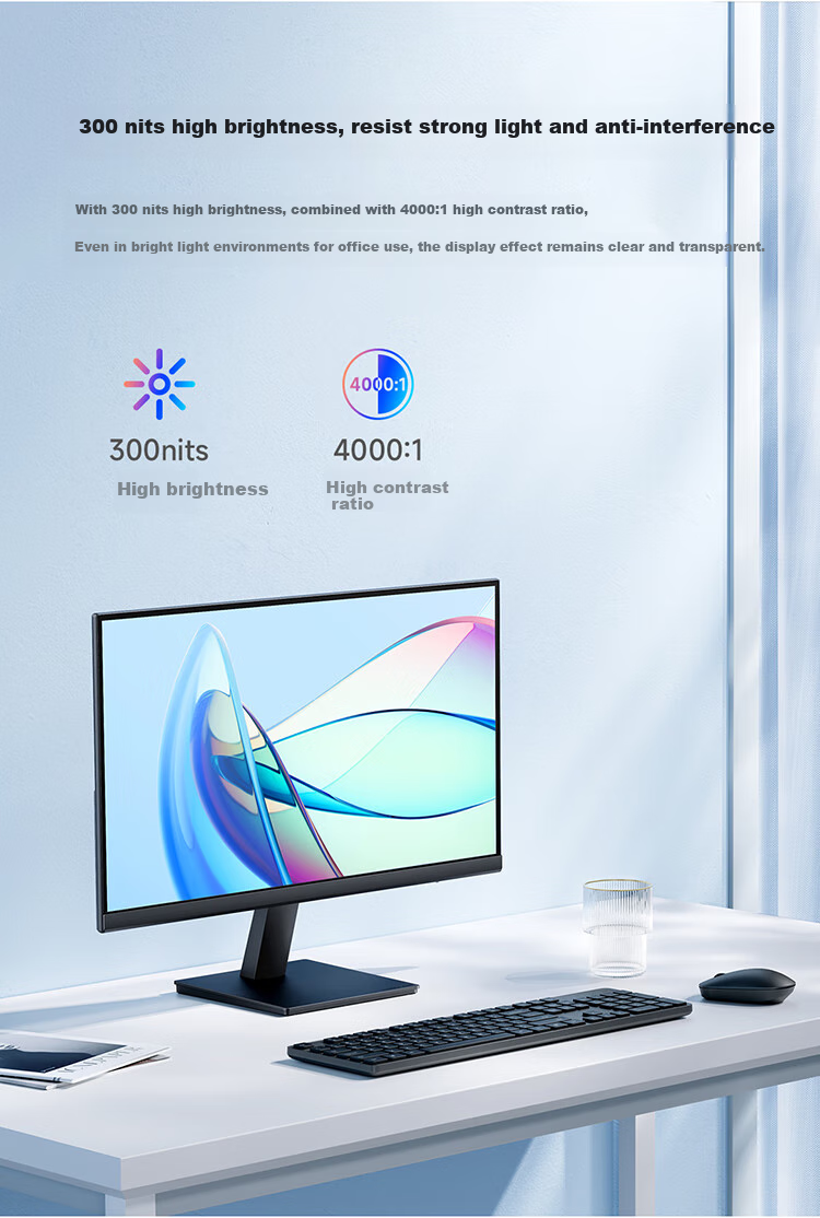 Монитор MI REDMI 21.45 дюйма, 100 Гц, Full HD, низкий уровень синего света, микро-рамка, 300 нит