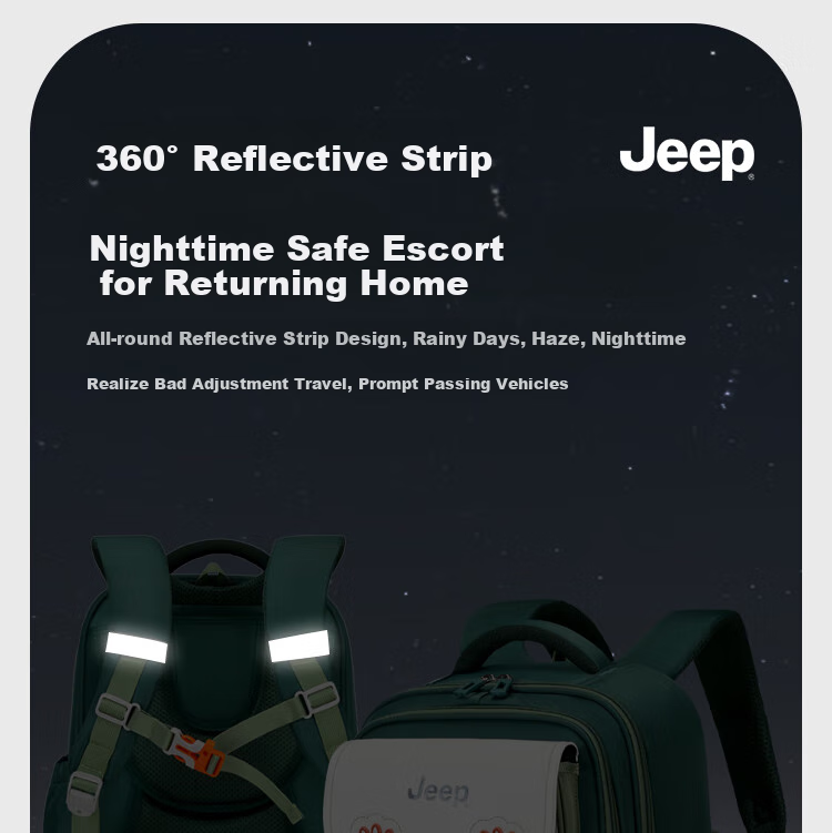 Детский рюкзак Jeep, для учеников 3-6 классов, защита позвоночника, снижение веса, большой вместимости, арт. 100149519835