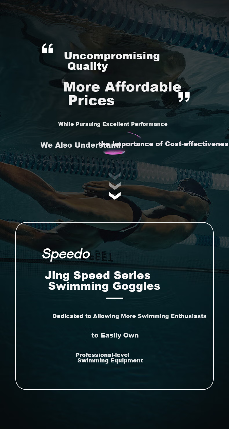 Очки для плавания Speedo Jingsu Series, антифоговое покрытие, диоптрии -4.0, фиолетовые
