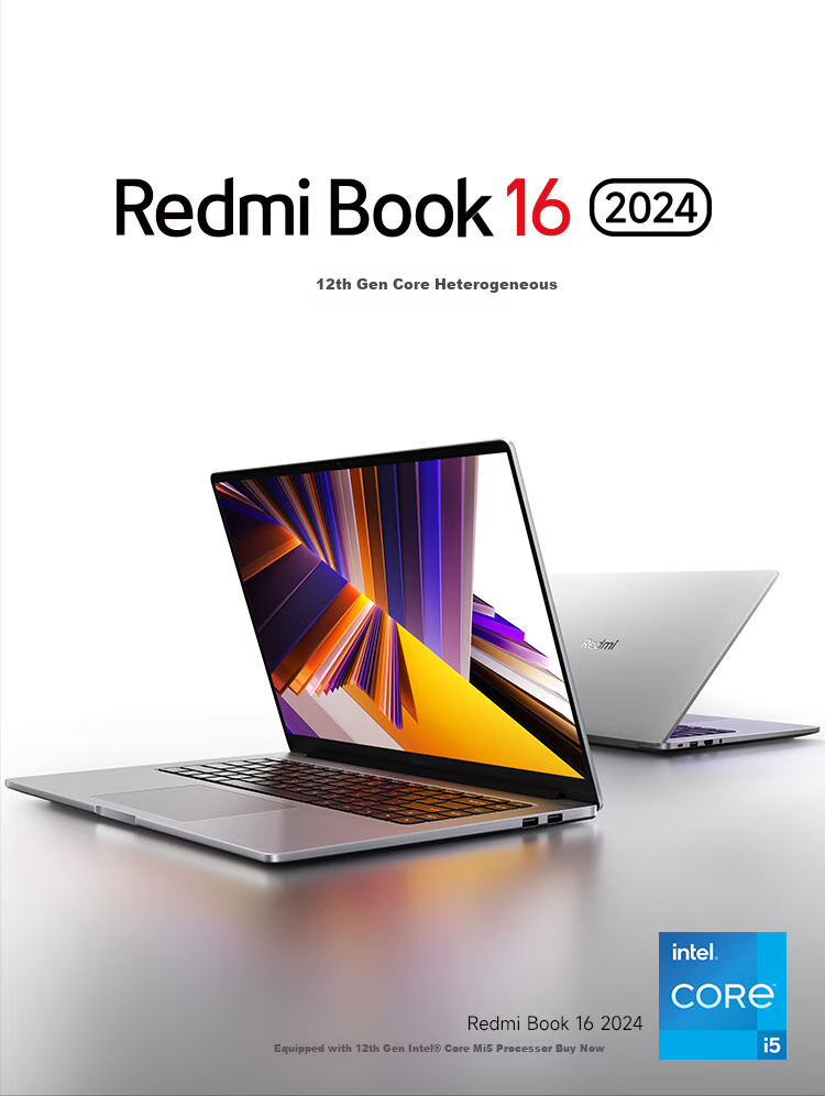 Ноутбук MI Redmi Book 16, 16-дюймовый, Intel Core i5, 16GB RAM, 1TB SSD, Windows 11