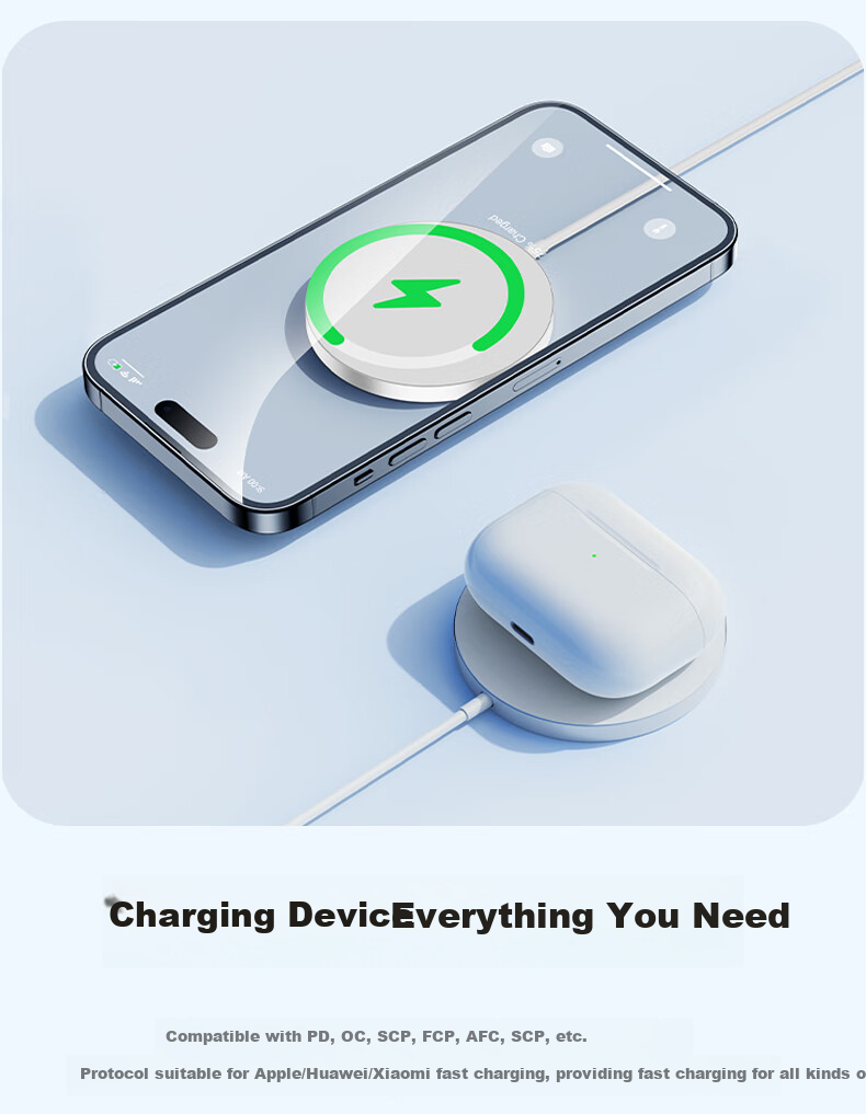 Беспроводное зарядное устройство Remax MagSafe RP-W58, 15 Вт, магнитное, для iPhone, наушников и часов