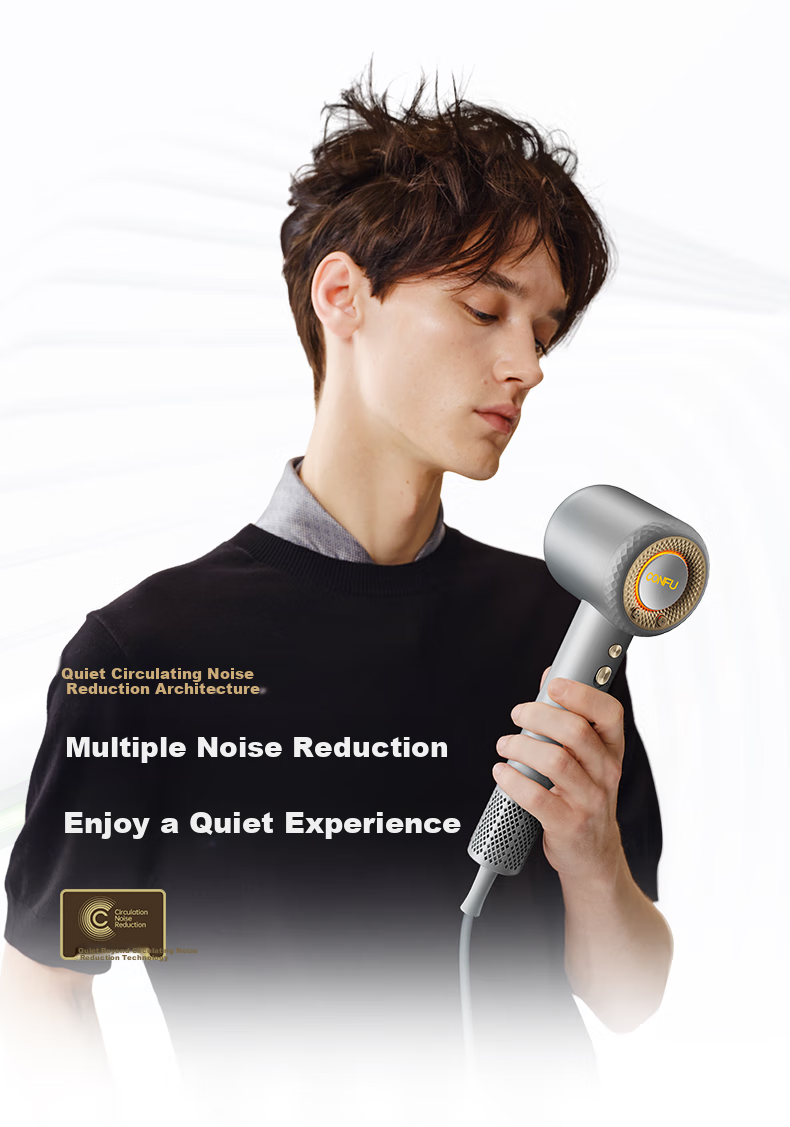 Фен CONFU F9Pro Titanium Gray, 1900 Вт, 50 миллиардов плазменных частиц, защита волос, бытовой прибор для быстрой сушки, подарок девушке