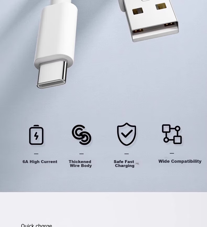 Кабель для быстрой зарядки Type-C