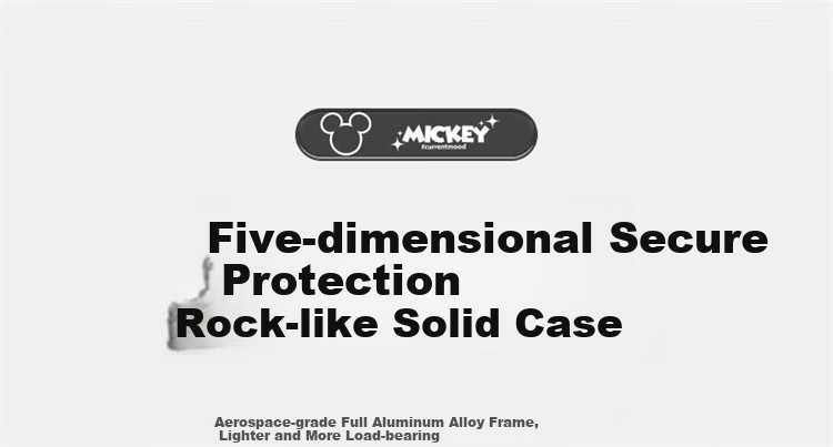 Чемодан Mesuca X Disney Mickey Luggage Print 20-дюймовый, с алюминиевой рамой, для ручной клади