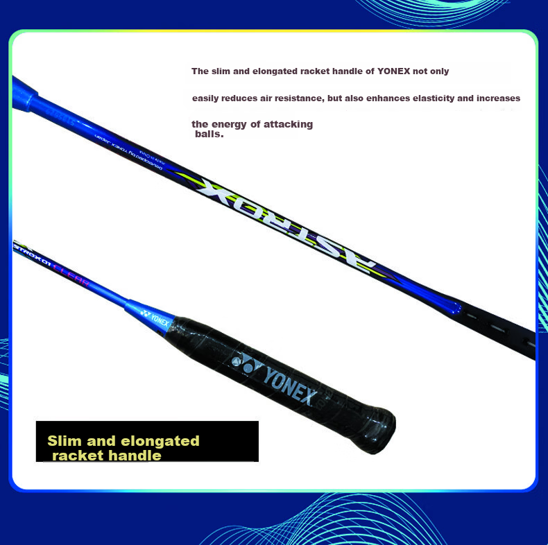 Бадминтонная ракетка YONEX Astrox AX01, синяя, цельнокарбоновая, ультралегкая, 4U, струнная