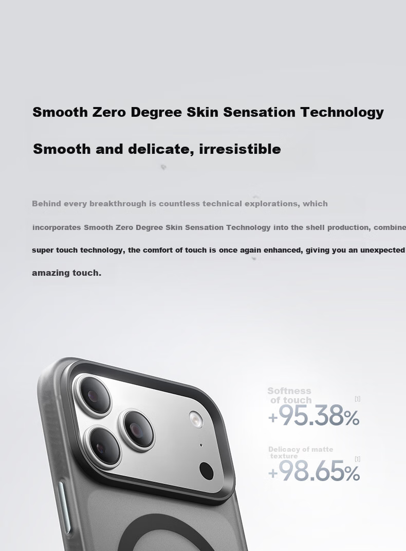 Чехол JD W&P для Apple iPhone 17 Pro Max, матовый, с магнитной зарядкой, противоударный, черный