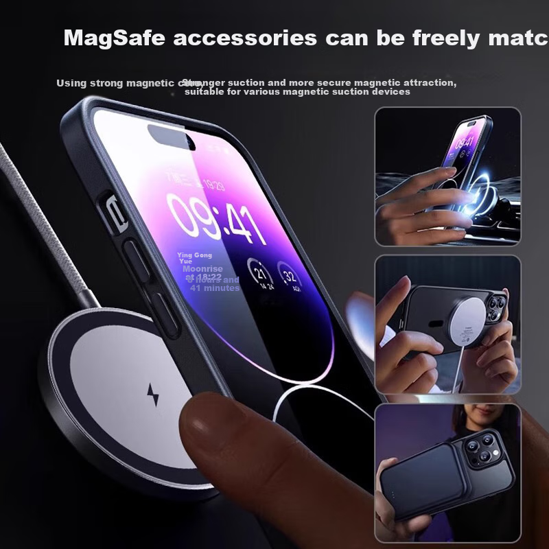 Чехол Talasi для Apple iPhone 16 Pro, магнитный Skin-Feel, защита линз, силиконовый, матовый, прозрачный, противоударный