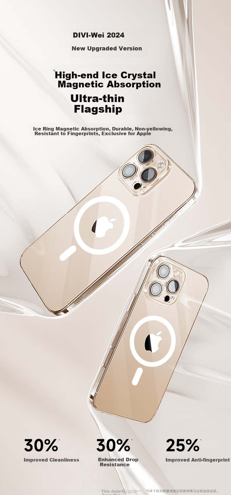 DIVI [Ultra Ice Transparent Style] Чехол для Apple iPhone 16 Pro, защитный чехол с MagSafe, ультратонкий, противоударный, совместимый с беспроводной зарядкой, защита всей камеры