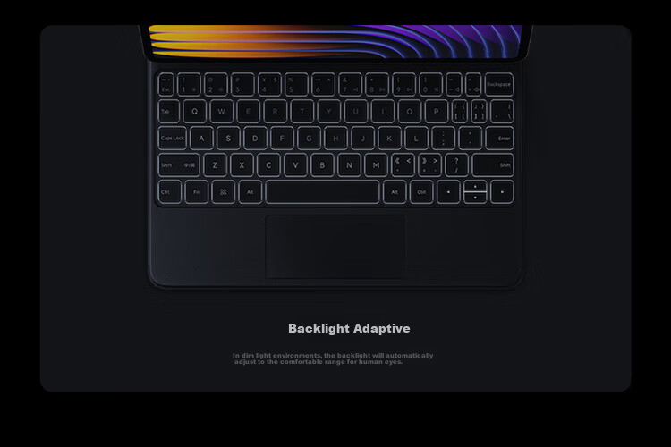 MI Tablet Official Original Accessories Floating Keyboard Compatible with 7/7Pro Series Dark Gray [With Touchpad]