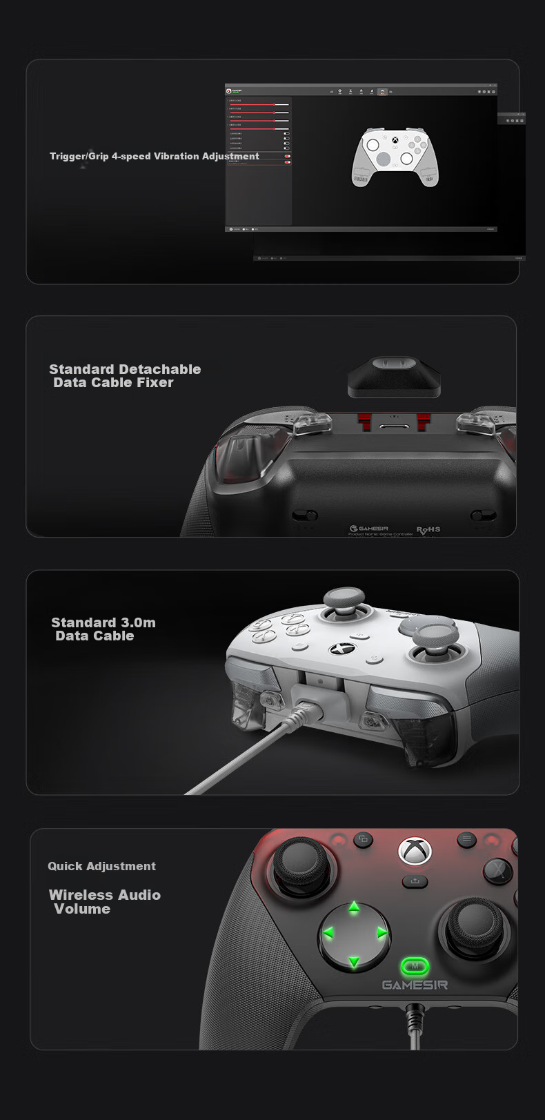 Игровой контроллер Gamesir G7 Pro для Xbox, ПК, Android, беспроводной/проводной, с TMR джойстиками и микропереключателями