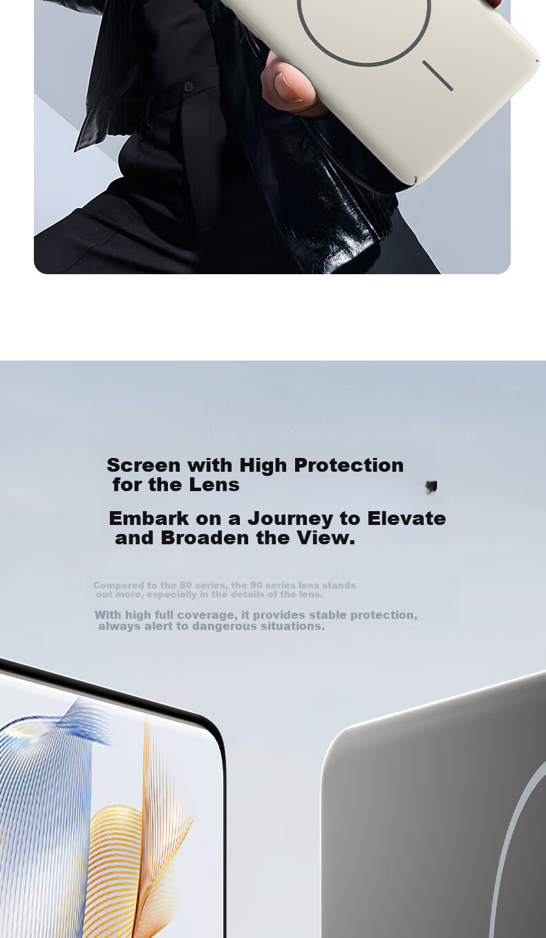 KEKLLE Чехол для Honor 90, Матовый, Противоударный, с Магнитной Беспроводной Зарядкой, Черный
