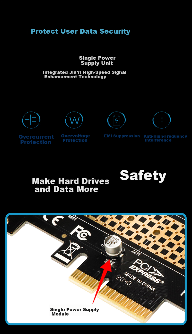 Плата расширения PCIe для M.2 NVMe