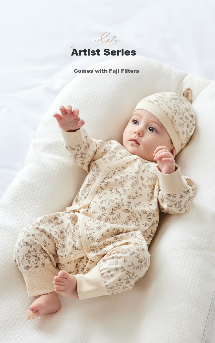 Детский комбинезон Babylove "Anxinrou" Весна-Осень, модель "Монах", для новорожденных, унисекс, с длинным рукавом, размер 59 см, цвет "Сад Моне"