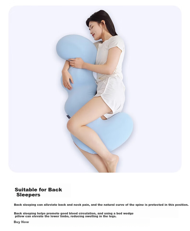 Подушка Memory Pillow Noyoke, для ног, поясницы, бокового сна, поддержки живота, обнимающая подушка, помощник для сна, поддержка спины беременных, подушка для беременных [Серый]