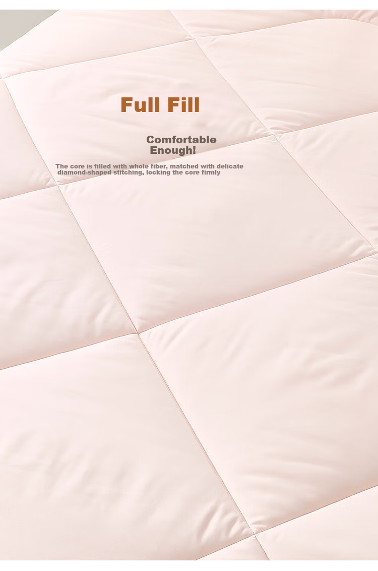 Одеяло FUANNA "Soft Fufu" с антибактериальным волокном, 10 отверстий, всесезонное, 230x229 см, розовый + белый