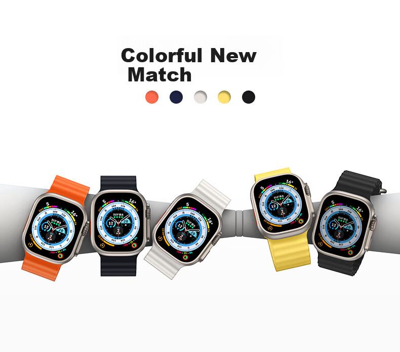 Ремешок W&P Ocean Silicone для Apple Watch Ultra 3/2, белый, размер 45 мм