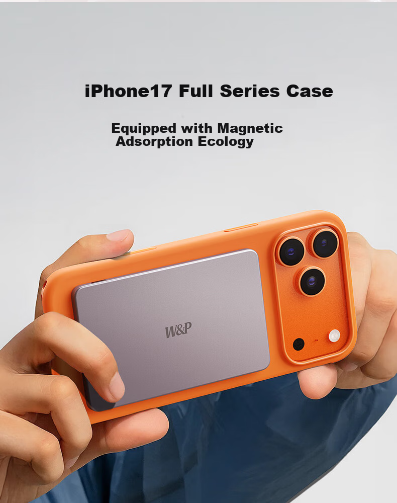 Чехол W&P для Apple iPhone 17 Pro Max, силиконовый, с магнитной зарядкой MagSafe, цвет "Айма Оранж"