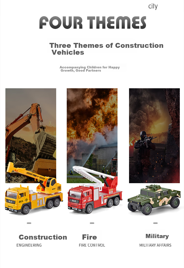 Набор игрушечных машинок BAOLE STAR TOYS, 6 шт., военная техника, инерционные, металлический корпус