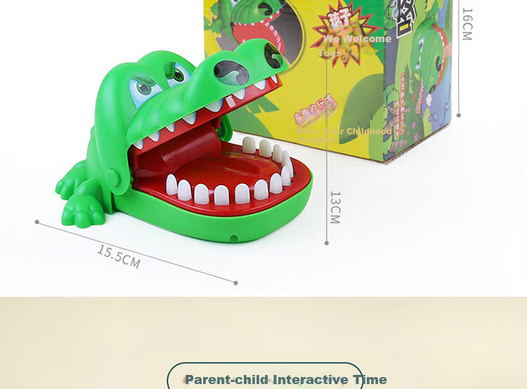 Игрушка "Крокодил-кусака" COODORA, зубы, для розыгрышей, на вечеринку, для детей и кошек, снимает стресс, 1 шт.