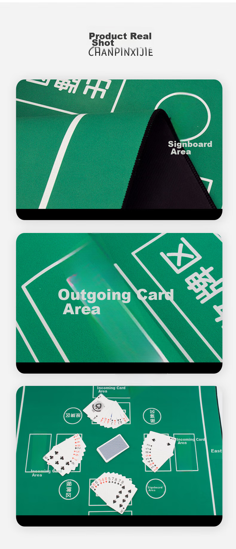 Колода игральных карт "Huasheng Guandan Poker Cards" для покера и маджонга, зеленая, водонепроницаемая, 4 мм