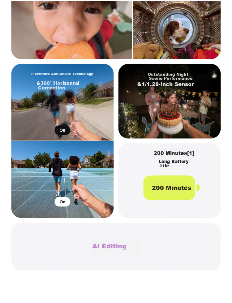 Экшн-камера Insta360 GO Ultra, 4K, водонепроницаемая, компактная, для спорта и путешествий, Agile White