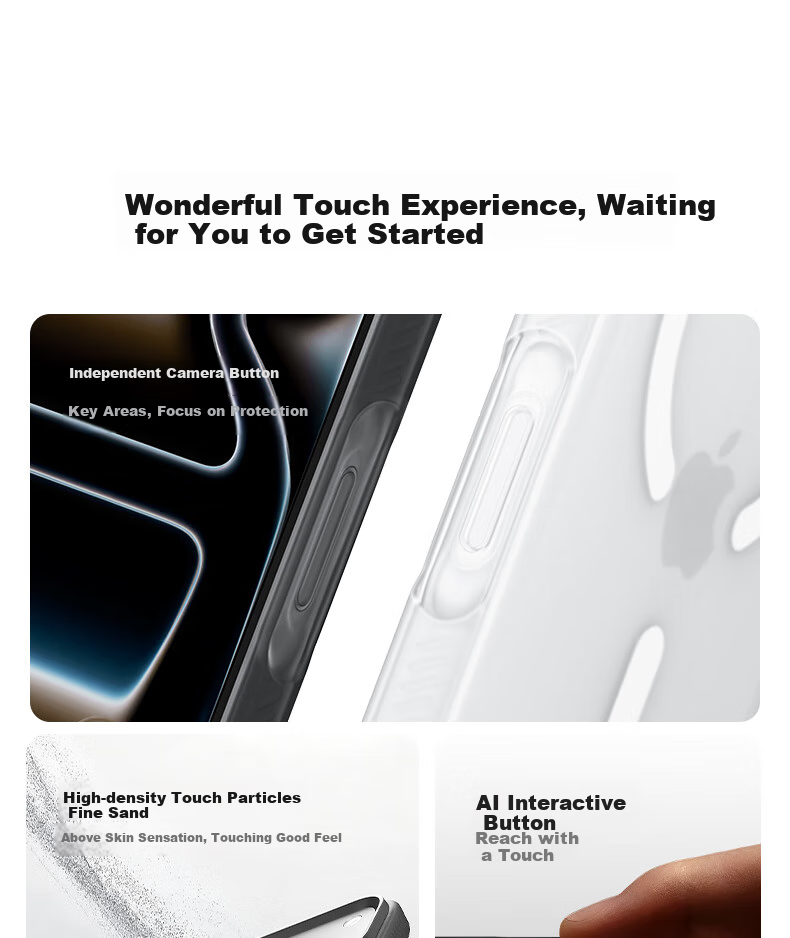 Чехол JD W&P для Apple iPhone 17 Pro Max, матовый, с магнитной зарядкой, противоударный, черный