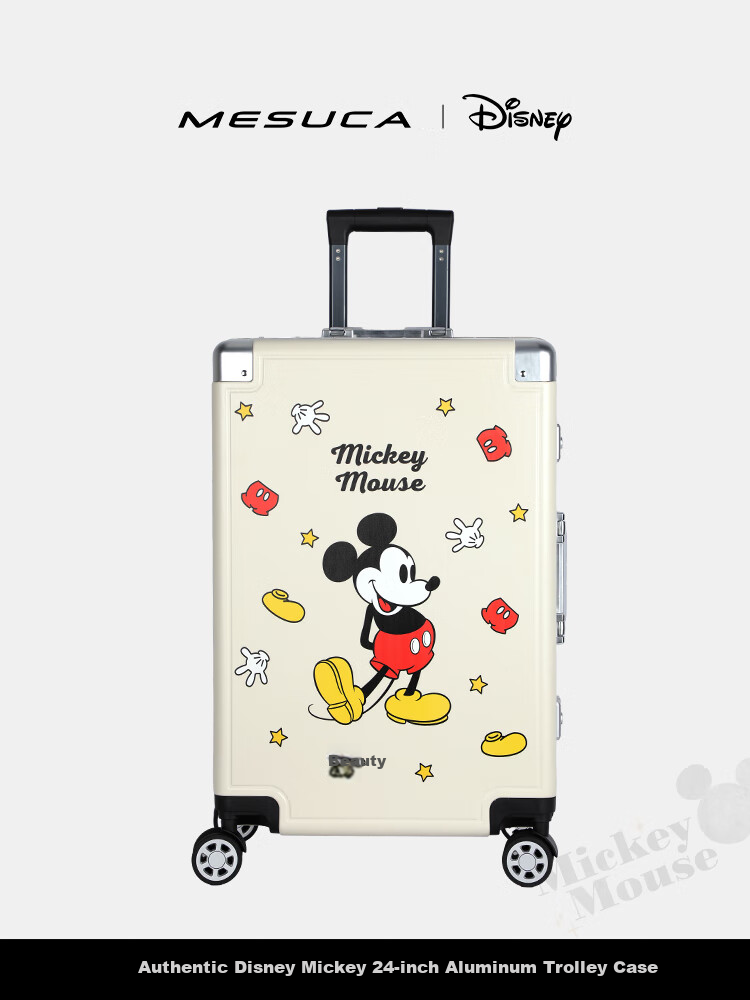 Чемодан Mesuca X Disney Mickey Luggage Print 20-дюймовый, с алюминиевой рамой, для ручной клади