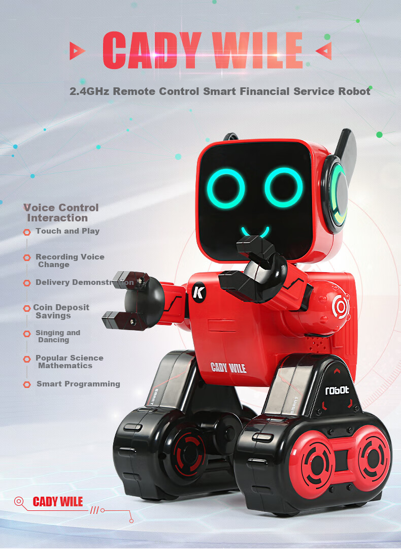 JINGDA TOYS Робот на радиоуправлении, программируемый, для детей от 3 лет, подарок на Новый год