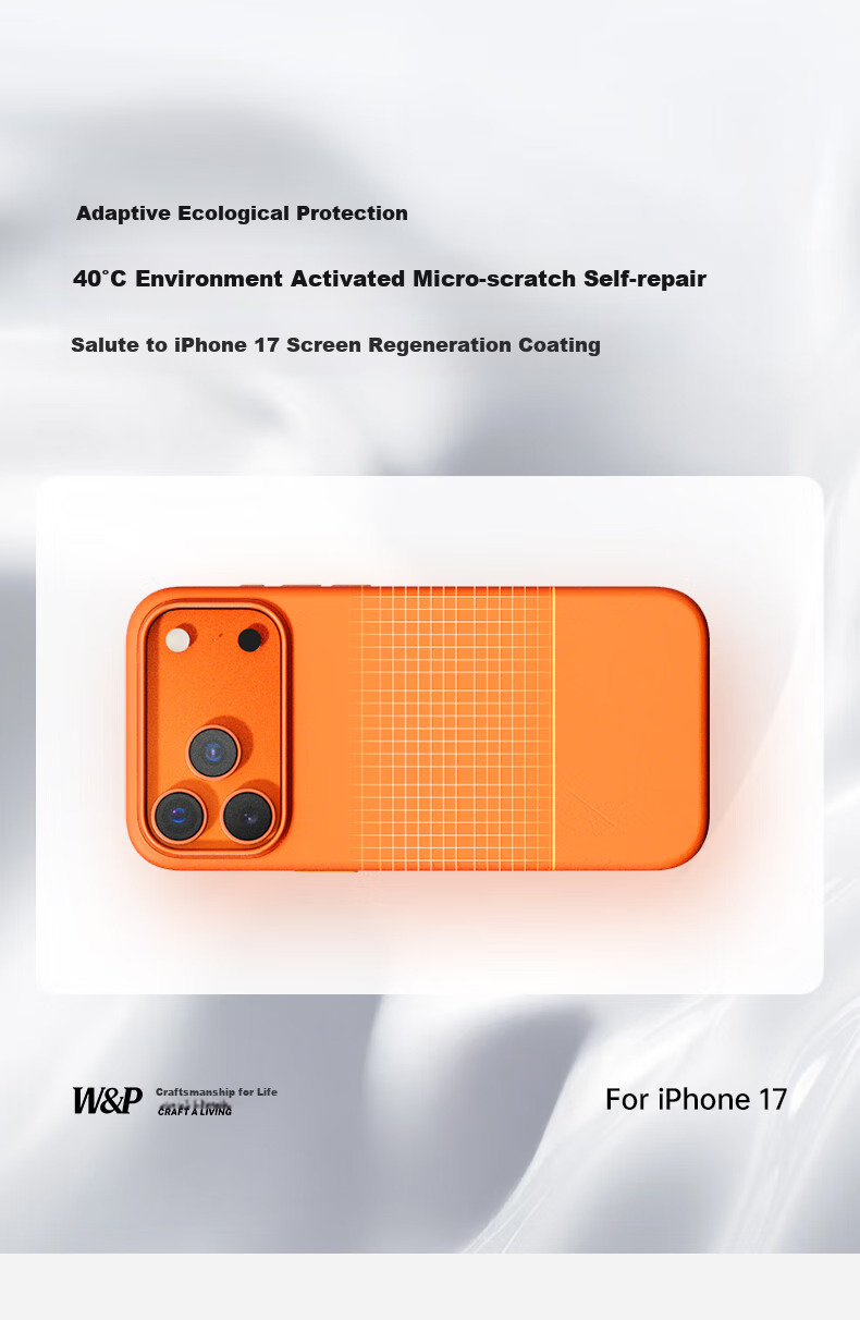 Чехол W&P для Apple iPhone 17 Pro Max, силиконовый, с магнитной зарядкой MagSafe, цвет "Айма Оранж"