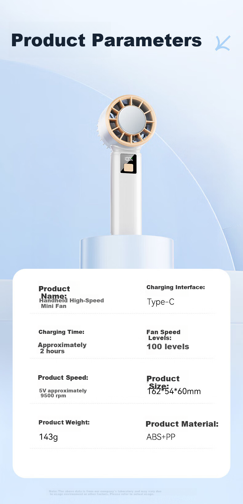 Мини-вентилятор KOVOL [100 настроек охлаждения], портативный USB-вентилятор с полупроводниковым охлаждением, мощное портативное перезаряжаемое охлаждающее устройство для студентов