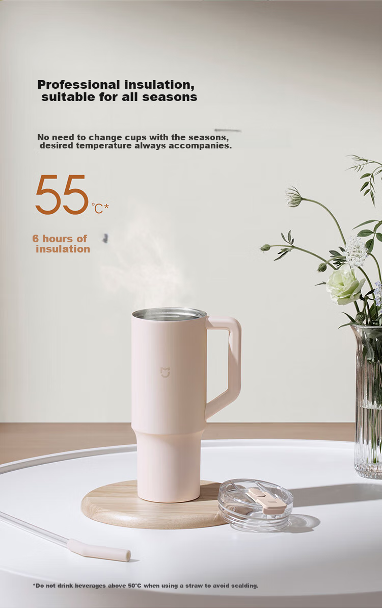 Xiaomi Straw Insulated Cup, 1L, Lime Green