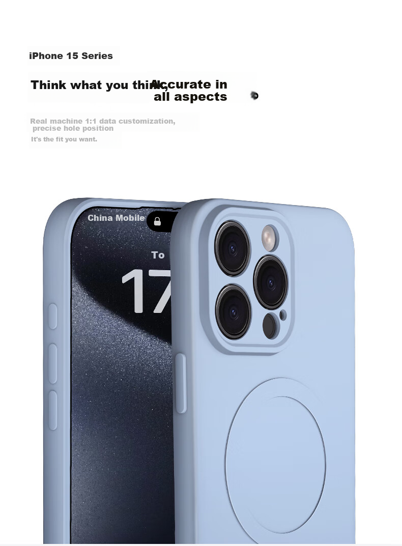 Чехол KEKLLE для iPhone 15 Plus, силиконовый, с магнитами MagSafe, розовый, противоударный