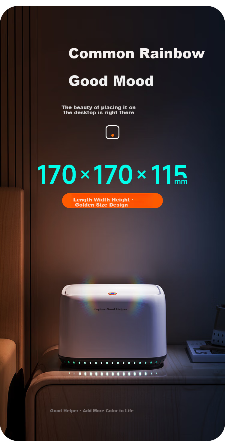 Настольная мусорная корзина Joybos 2.1 л с крышкой, датчик давления, для автомобиля, журнального столика, обеденного стола, офисного стола, прикроватной тумбочки