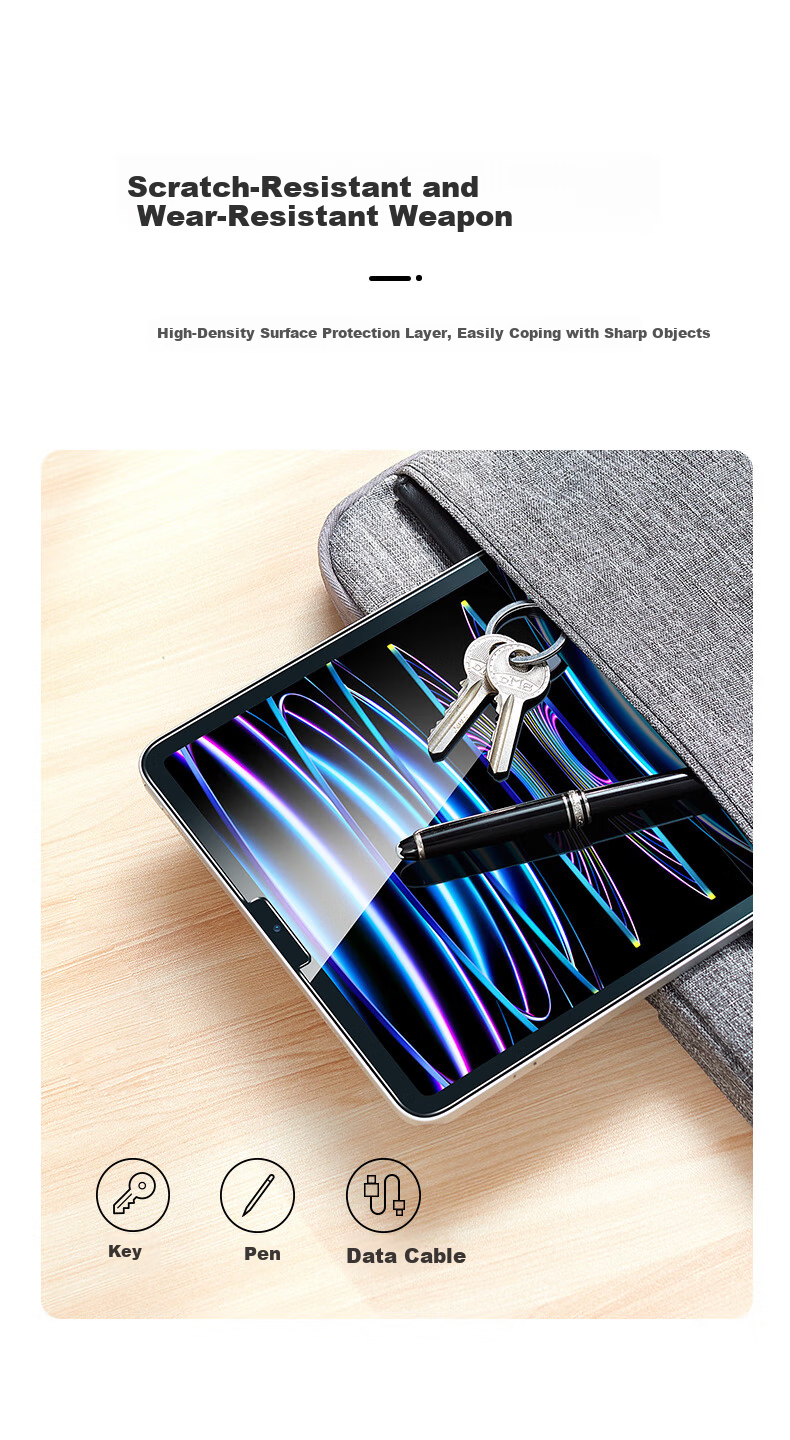 Защитное стекло ESR для iPad Air 5/4/Pro 10.9/11 дюймов, HD закаленное, противоударное, антиотпечатки