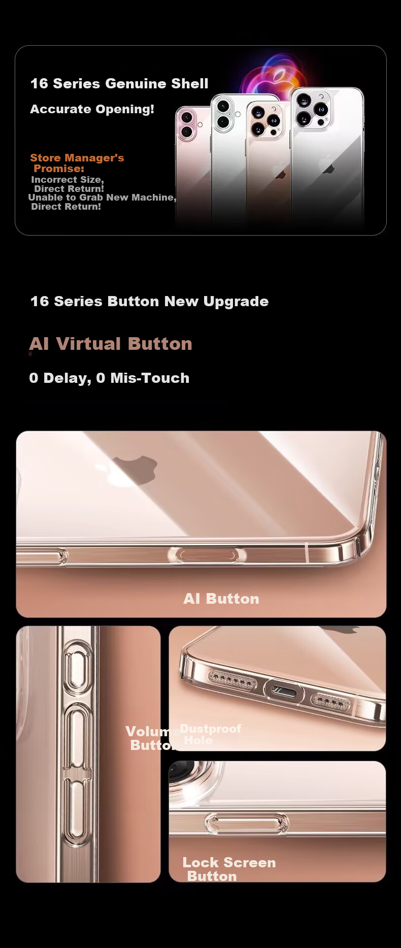 DIVI [Ultra Ice Transparent Style] Чехол для Apple iPhone 16 Pro, защитный чехол с MagSafe, ультратонкий, противоударный, совместимый с беспроводной зарядкой, защита всей камеры