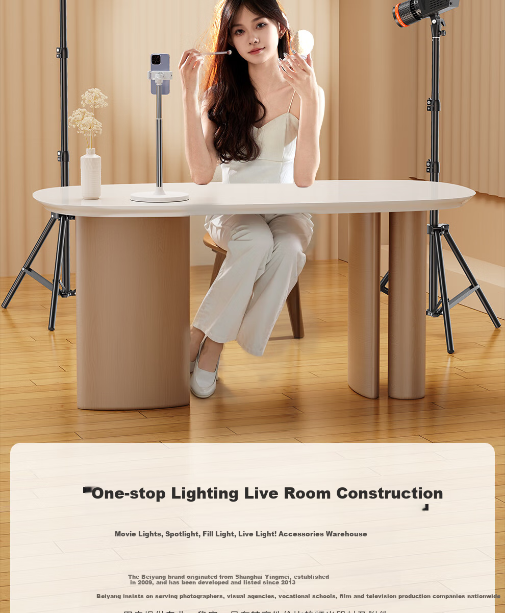 Beiyang LED PAR floodlights JAM2, 50W, для прямой трансляции, студийной съемки, фото и видео