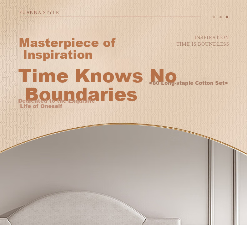 Комплект постельного белья FUANNA Home Textiles, 80S, длинноволокнистый хлопок, сатин, 203*229 см