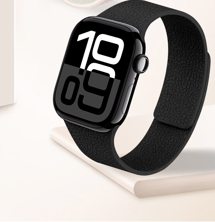Ремешок MSSM для Apple Watch S11/S10 Silicone Magnetic Strap, IWatch Ultra3/2/s9/se3, черный