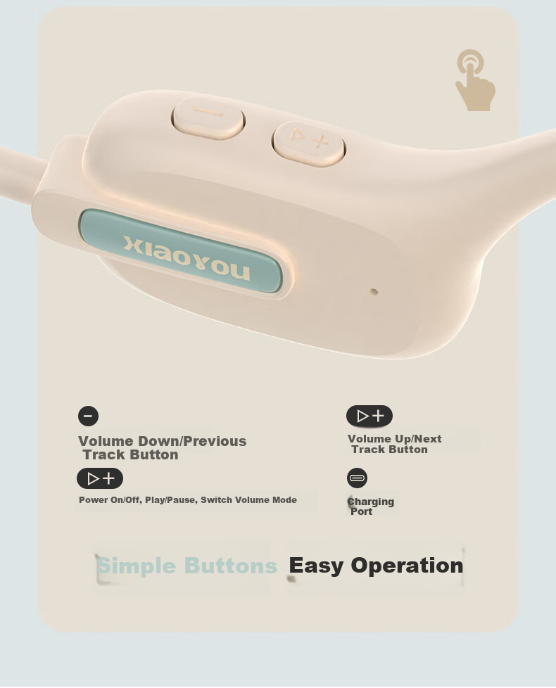 Детские Bluetooth-наушники Xiaoyou Y8, беспроводные, с заушным креплением, не внутриканальные, для онлайн-уроков и обучения студентов