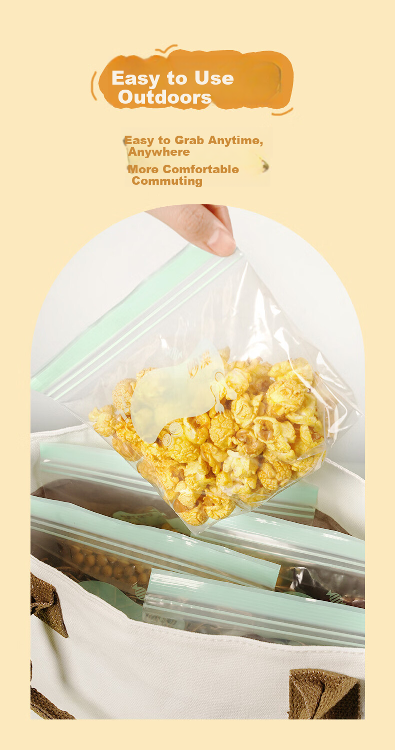 Пакеты для хранения пищевых продуктов MIAOJIE, самозакрывающиеся, набор из 55 шт.