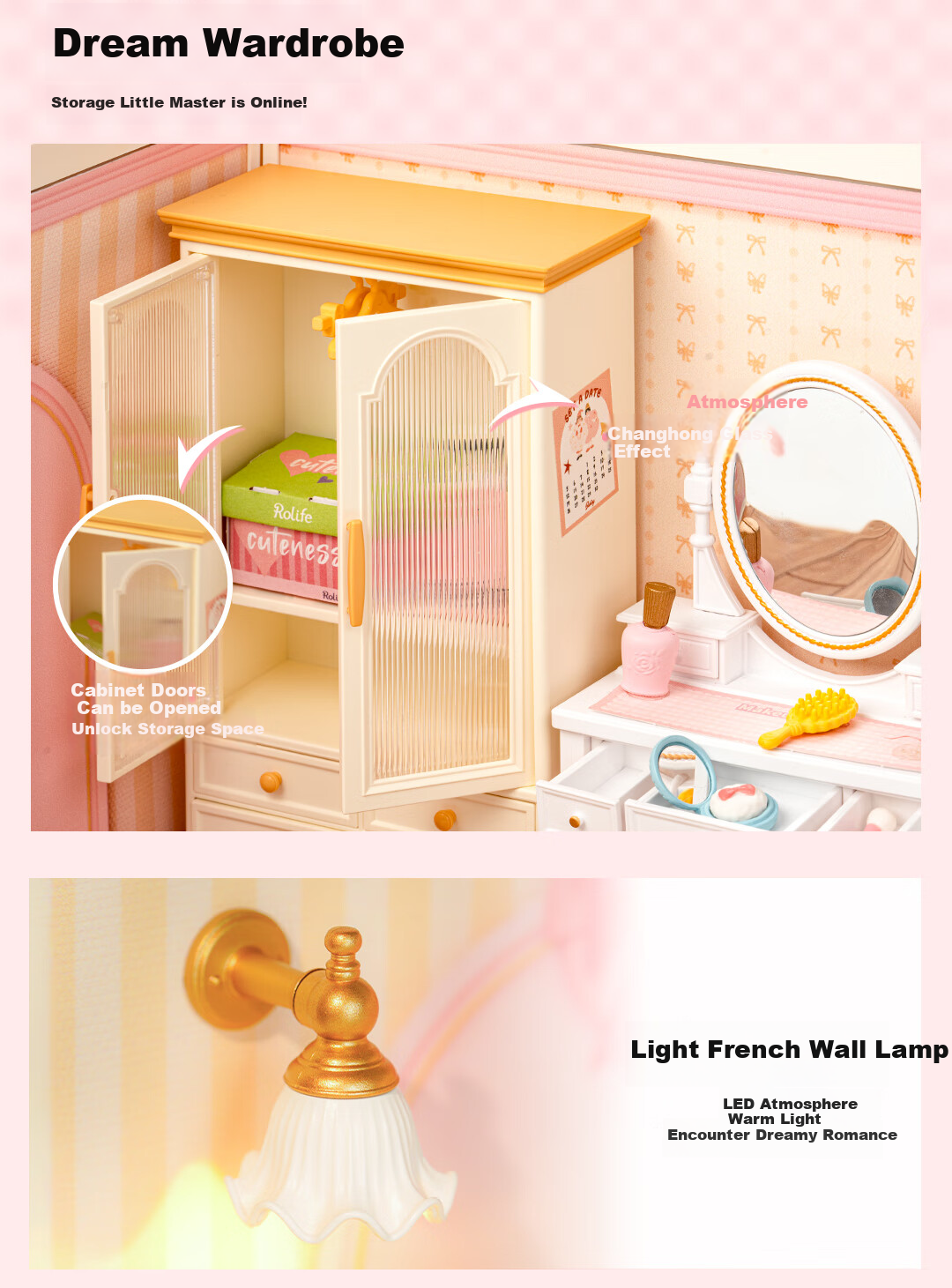 Конструктор Rolife Super World Sweet Dream Bedroom DIY, набор для сборки домика-кукольного, подарок на День Святого Валентина, Новый год для девочек