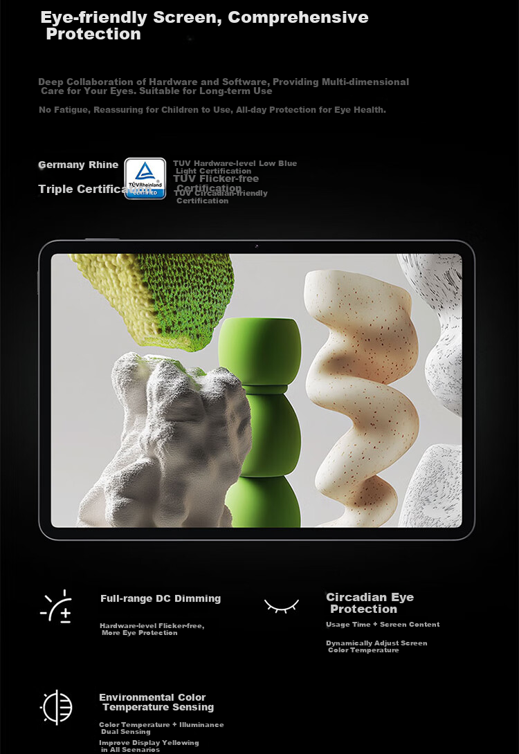 Планшет Xiaomi Pad 7 Pro, 11.2-дюймовый экран 3.2K, Snapdragon, Pengpai OS2, 8+256GB, черный