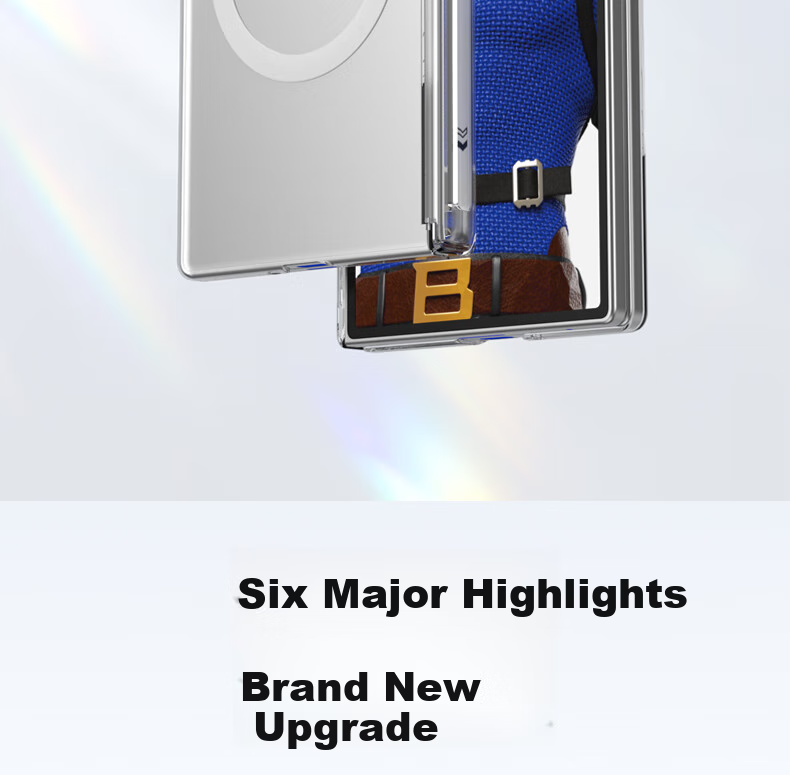 Чехол Lanxingxiansheng для Samsung Z Fold7, прозрачный, магнитный, противоударный