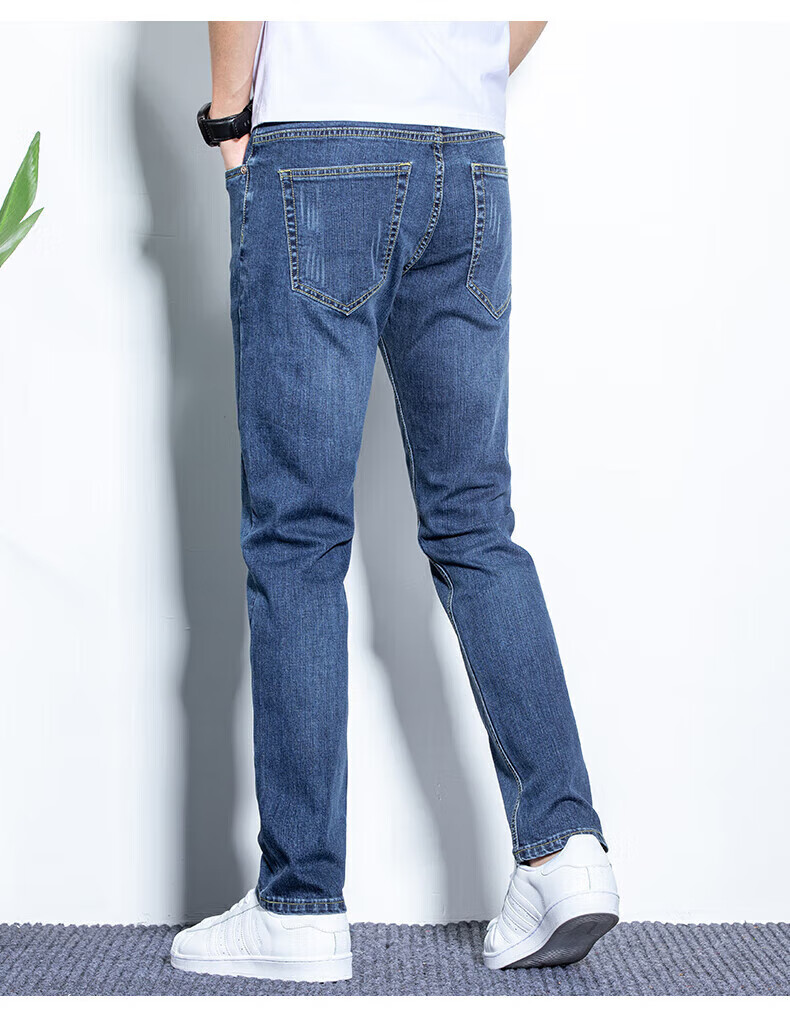 Джинсы мужские Jeanswest, хлопок стрейч, модные прямые, светло-голубые, размер 28, Осень-Зима 2025