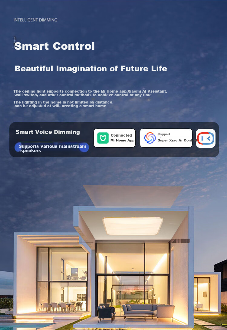 FSL Foshan Lighting Потолочный светильник, 150 Вт, 8500 лм, умное управление Mijia, защита глаз, регулируемая цветовая температура, 3 цвета, 20-30 м²