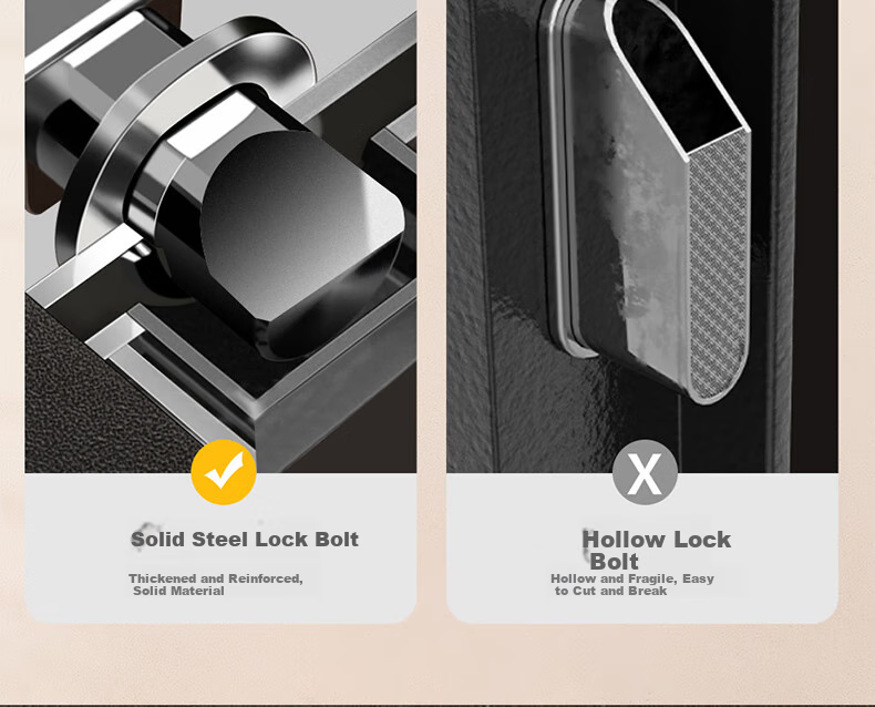 Сейф QNN Home Safe CF60, 58 см, всестальной, для кровати, с двойной защитой от кражи и перемещения, небольшой офисный шкаф для конфиденциальных документов