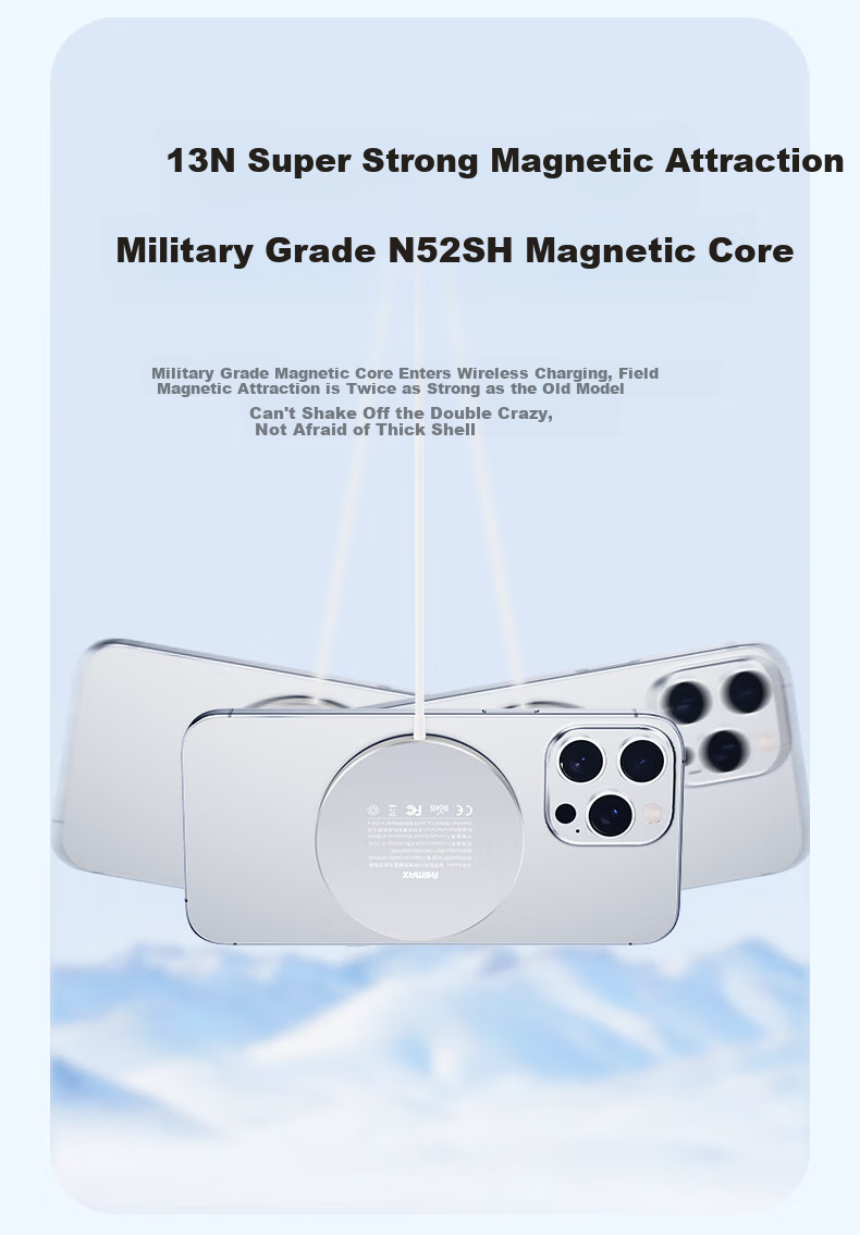 Беспроводное зарядное устройство Remax MagSafe RP-W58, 15 Вт, магнитное, для iPhone, наушников и часов