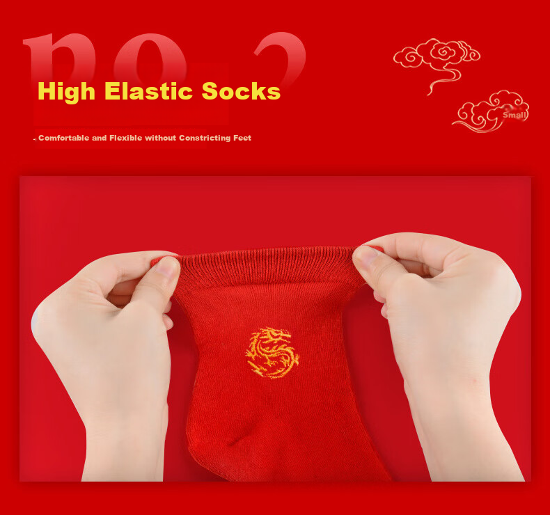 Носки LangSha Zodiac Year Red Socks для женщин и мужчин, из 100% хлопка, красные, для Нового года, свадьбы, праздничные, средней длины