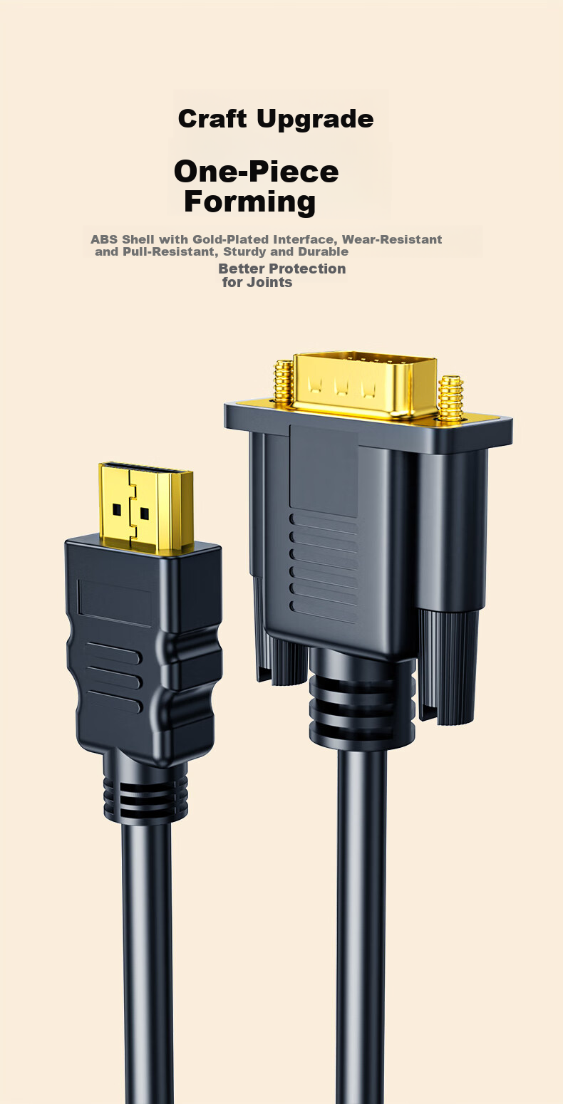 Переходник LinkStone HDMI - VGA, 1.8 метра, черный