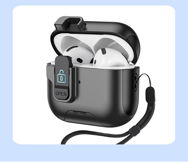 Защитный чехол Smorss для AirPods Pro 2 поколения, чехол для наушников Apple, беспроводная зарядка MagSafe, противоударный, нескользящий, с автоматическим открытием крышки, синий